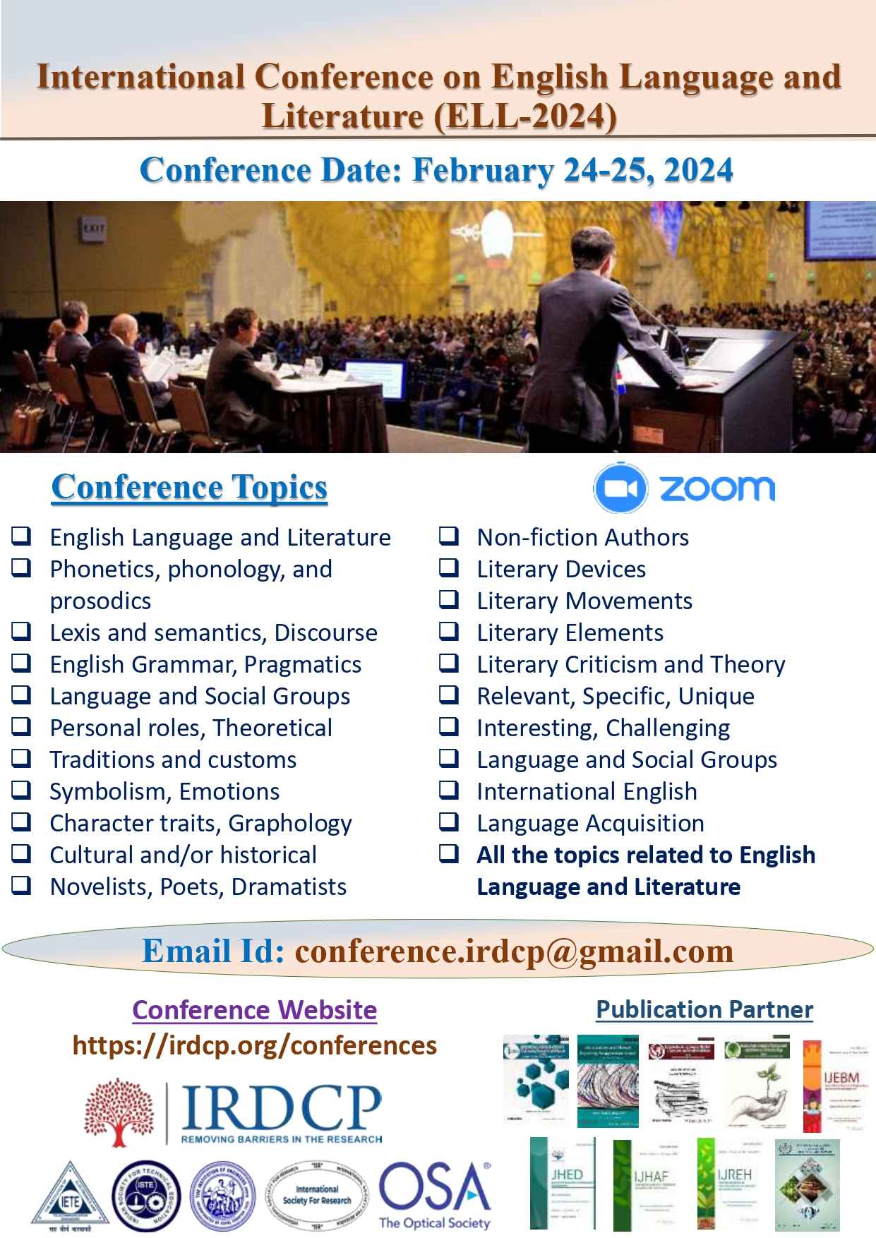 International Conference on English Language and Literature (ELL2024
